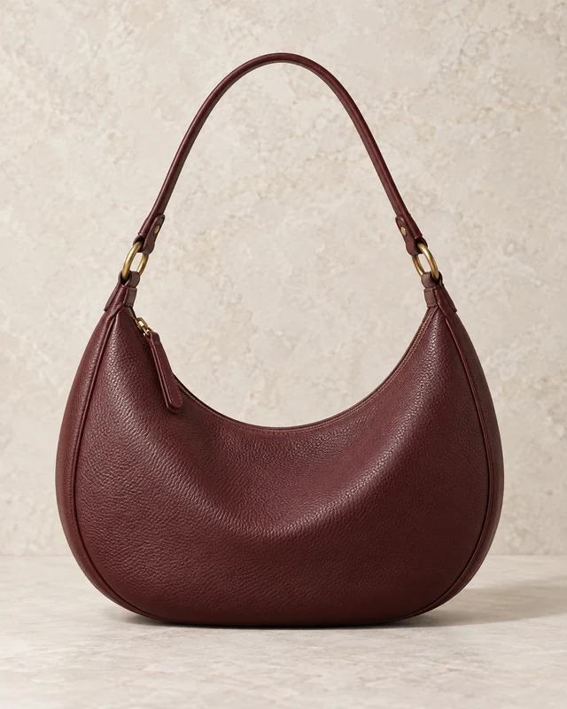 Crescent leather bag