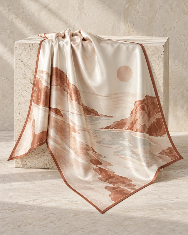 Horizon silk scarf